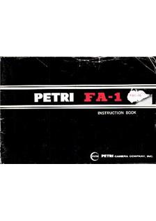 Petri FA 1 manual. Camera Instructions.